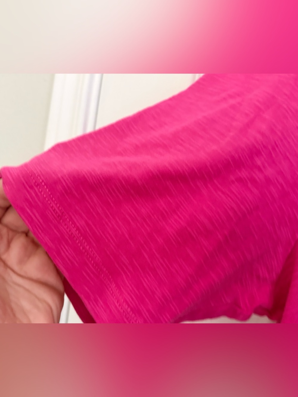 I Jill Women's Top, Pima Cotton, Magenta, xl - Picture 4 of 5